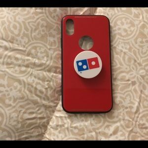 I phone x red case with knob